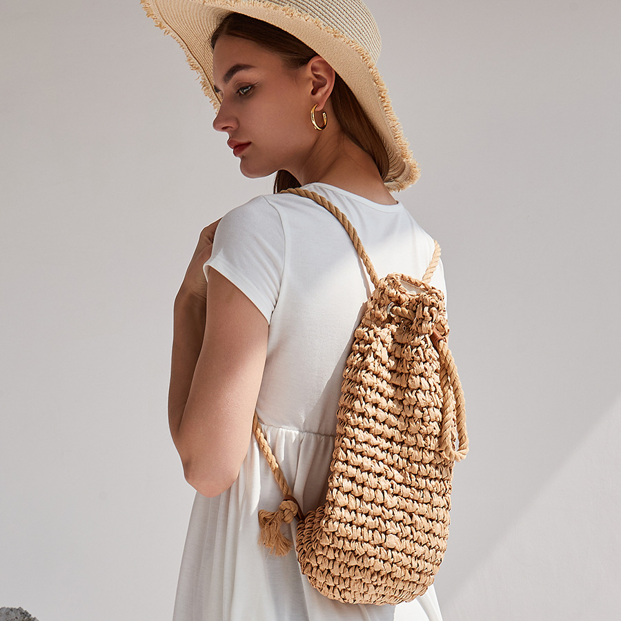 Women'S Raffia Bags - Tas Pantai Anyaman Rotan Rafia Buatan